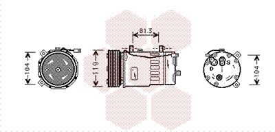 5800K046 VAN WEZEL Компрессор, кондиционер