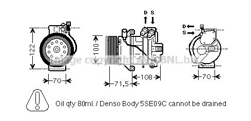 MTK249 AVA QUALITY COOLING Компрессор, кондиционер