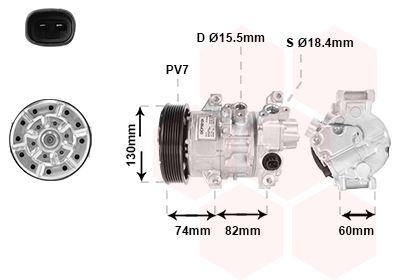 5300K607 VAN WEZEL Компрессор, кондиционер