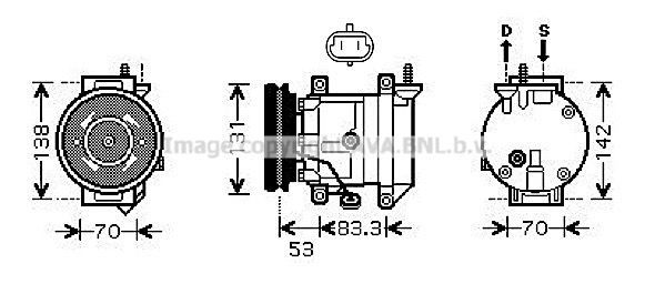 DWK080 PRASCO Компрессор, кондиционер