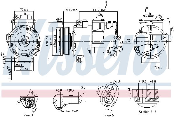 890773 NISSENS Компрессор, кондиционер