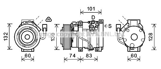 TOAK611 AVA QUALITY COOLING Компрессор, кондиционер