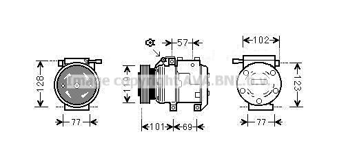 HYAK222 AVA QUALITY COOLING Компрессор, кондиционер