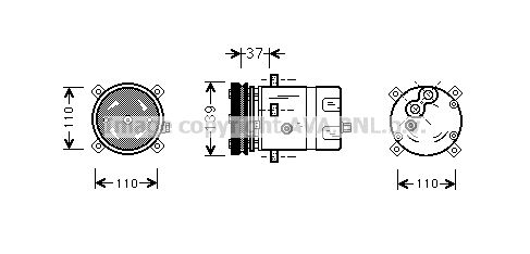 FTAK198 AVA QUALITY COOLING Компрессор, кондиционер