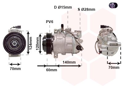 7401K702 VAN WEZEL Компрессор, кондиционер