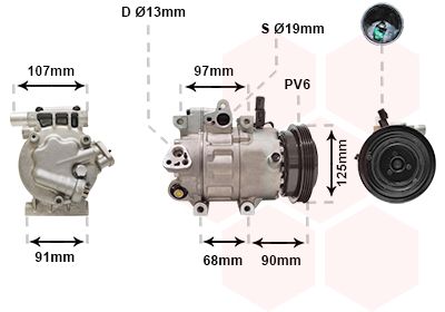 8200K215 VAN WEZEL Компрессор, кондиционер