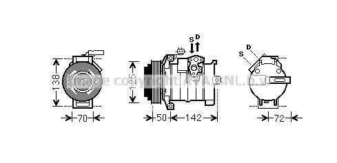 CRAK129 AVA QUALITY COOLING Компрессор, кондиционер