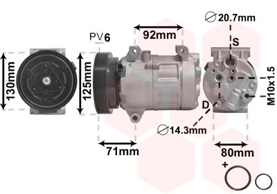 4300K103 VAN WEZEL Компрессор, кондиционер