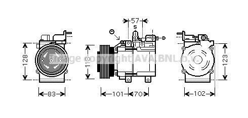 HYK209 AVA QUALITY COOLING Компрессор, кондиционер