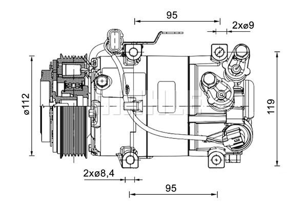 ACP1462000P MAHLE Компрессор, кондиционер