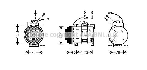 AIAK015 AVA QUALITY COOLING Компрессор, кондиционер