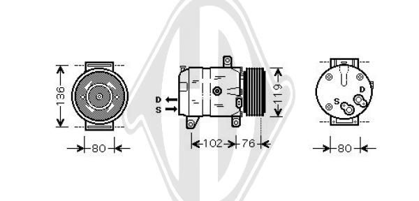 DCK1462 DIEDERICHS Компрессор, кондиционер