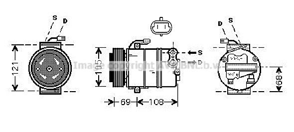 OLK358 AVA QUALITY COOLING Компрессор, кондиционер