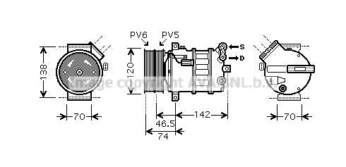 ALAK106 AVA QUALITY COOLING Компрессор, кондиционер