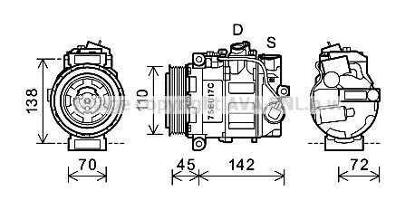 MSK615 PRASCO Компрессор, кондиционер