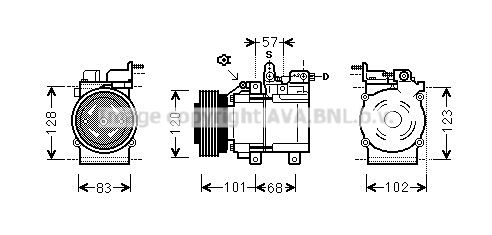 HYAK123 AVA QUALITY COOLING Компрессор, кондиционер