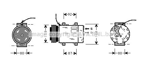 RTAK283 AVA QUALITY COOLING Компрессор, кондиционер