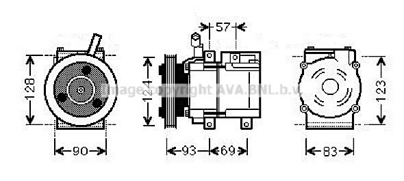 HYAK259 AVA QUALITY COOLING Компрессор, кондиционер