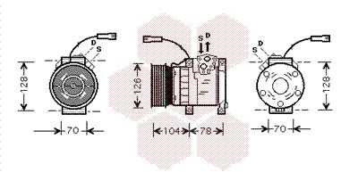 0200K168 VAN WEZEL Компрессор, кондиционер