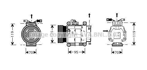 FTK048 AVA QUALITY COOLING Компрессор, кондиционер