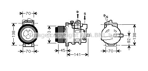 MSK428 PRASCO Компрессор, кондиционер