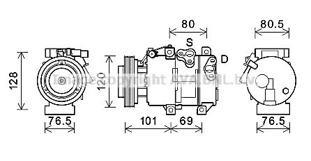 KAK218 AVA QUALITY COOLING Компрессор, кондиционер