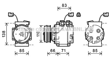 HDAK260 AVA QUALITY COOLING Компрессор, кондиционер