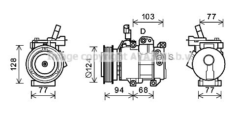 KAK236 AVA QUALITY COOLING Компрессор, кондиционер