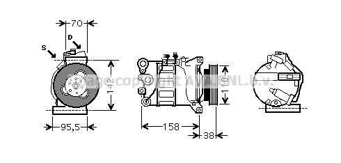 VOAK143 PRASCO Компрессор, кондиционер