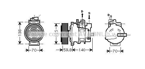 AIK295 PRASCO Компрессор, кондиционер