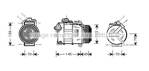 BWAK017 AVA QUALITY COOLING Компрессор, кондиционер