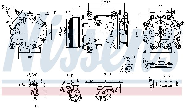 890780 NISSENS Компрессор, кондиционер