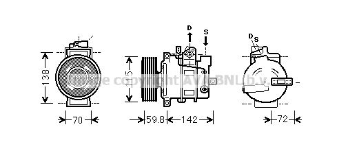 AIK343 AVA QUALITY COOLING Компрессор, кондиционер