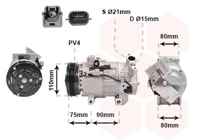 4300K639 VAN WEZEL Компрессор, кондиционер