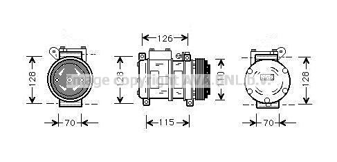 BWAK229 AVA QUALITY COOLING Компрессор, кондиционер