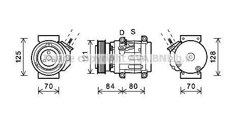 CTK037 AVA QUALITY COOLING Компрессор, кондиционер