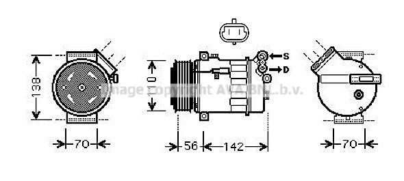 OLK449 AVA QUALITY COOLING Компрессор, кондиционер