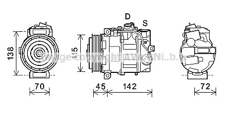 MSK635 PRASCO Компрессор, кондиционер