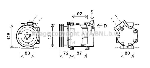 RTAK479 AVA QUALITY COOLING Компрессор, кондиционер