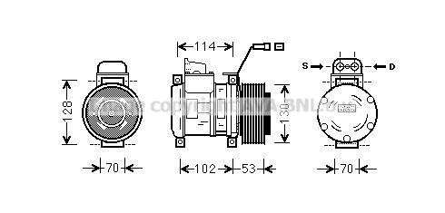 MSAK583 AVA QUALITY COOLING Компрессор, кондиционер