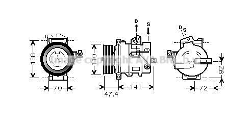 AUAK188 AVA QUALITY COOLING Компрессор, кондиционер