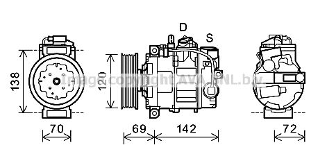 VNK321 AVA QUALITY COOLING Компрессор, кондиционер