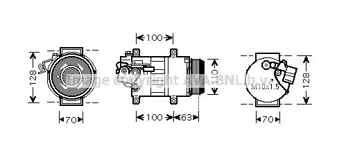 MSK434 AVA QUALITY COOLING Компрессор, кондиционер