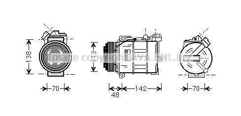 BWK015 AVA QUALITY COOLING Компрессор, кондиционер