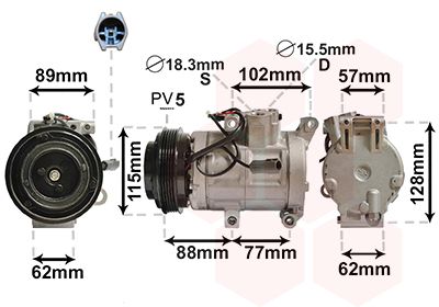 2700K276 VAN WEZEL Компрессор, кондиционер