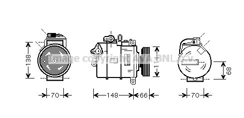 AIK282 AVA QUALITY COOLING Компрессор, кондиционер