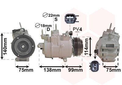 1801K704 VAN WEZEL Компрессор, кондиционер