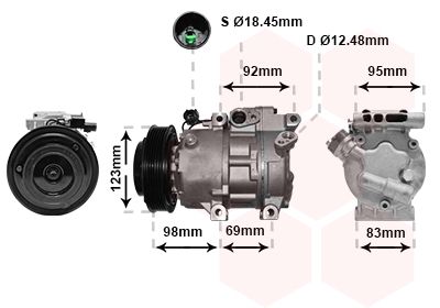 8200K239 VAN WEZEL Компрессор, кондиционер