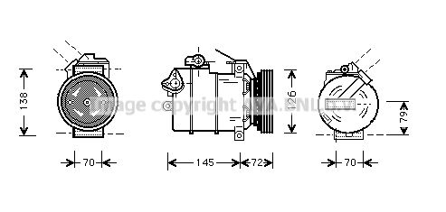 BWAK226 AVA QUALITY COOLING Компрессор, кондиционер