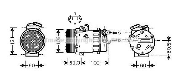 OLK466 AVA QUALITY COOLING Компрессор, кондиционер